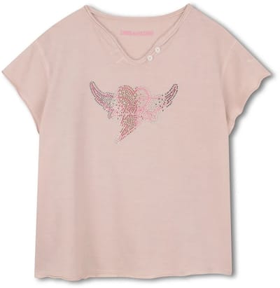 Zadig & Voltaire X60529 T-shirt Met Korte Mouwen Roze 6 Years Meisje