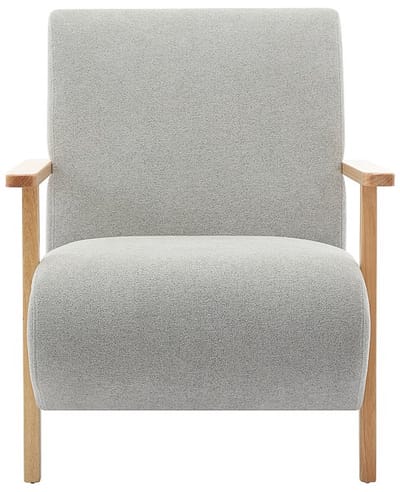 Vente-unique Fauteuil van grijze stof en hout JULOMO