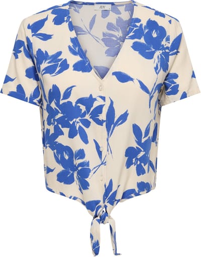 JDY - JDYSEZEN LIFE S/S KNOT SHIRT WVN DIA - Dames - Blouses