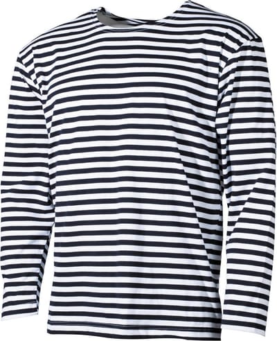 MFH - Russisch marine shirt  -  Wit met blauw  -  Lange mouwen  -  Zomermodel - MAAT XXXL - OVER-SIZED