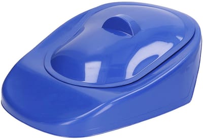 Jhubersproducts - Bedpan - Draagbare Bedpan - Vermindert geurverspreiding - Donkerblauw - Huishoudelijke Bedpan - Geschikt voor ouderen en zwangere vr