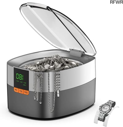 Ultrasone Reiniger - Schoonmaakapparaat - Sieraden Reinigen - 48000 Vibraties Per Seconde - 750ml Tank - Zilver