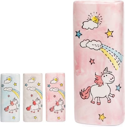 Luchtbevochtiger radiator - eenhoorn print - keramiek - 8 x 4 x 19 cm - waterverdamper kinderkamer