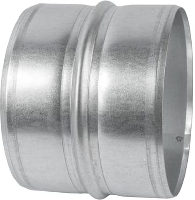Kanaalconnector Staal - Ventilatie Koppeling - Ventilatie Uitbreiden - Gegalvaniseerd Staal - 125 mm - Zilverkleurig