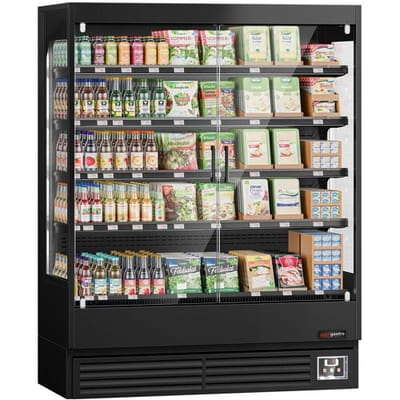 GGM Gastro Wandkühlregal - 1585mm - 693 Liter - mit 2 rahmenlosen Glasflügeltüren & 4 Ablagen