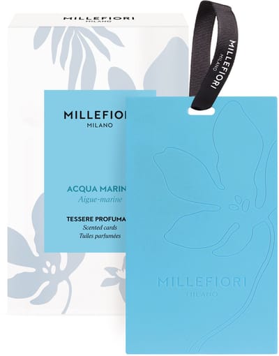 Millefiori Laundry - Geurkaarten - Acqua Marina - 3 stuks - Kast Parfum - Voor In De Kledingkast