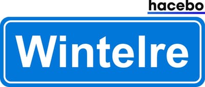 Hacebo - Plaatsnaam Sticker - 29x10 CM - Wintelre sticker - Verkeersborden sticker - grappige cadeaus - Wintelre