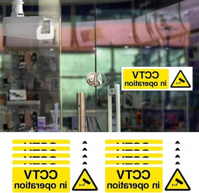 Veiligheidsborden Camera - Waarschuwingsstickers Terrein - Beveiliging Verhoging - Scheurbestendig PVC - 10 Stuks - Enkel kenmerk