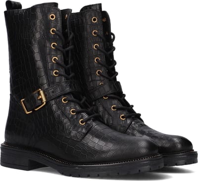 Omoda Lpdungaball-38 Veterboots - Laarzen Met Veters - Dames - Zwart - Maat 38