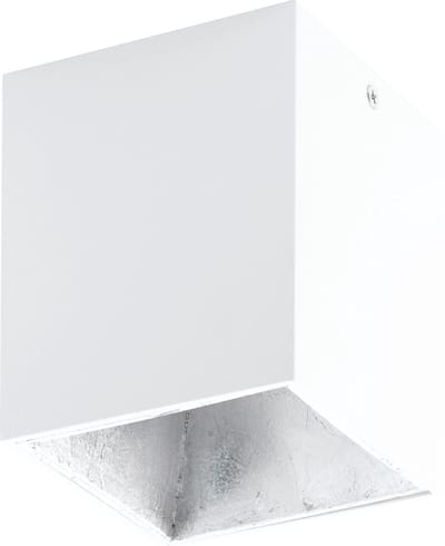 EGLO Polasso - Plafondlamp - 1 Lichts - LED - 100X100mm. - Wit, Zilver