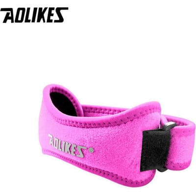 Aolikes 1 pièce Strape de Support Ergonomique pour Tendon Rotulien du Genou Genouillère Réglable Absorption des Chocs Compression pour Basketball rose vif