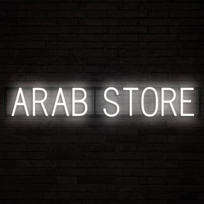 ARAB STORE - Lichtreclame Neon LED bord verlicht | SpellBrite | 95,79 x 16 cm | 6 Dimstanden & 8 Lichtanimaties | Reclamebord neon verlichting