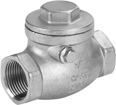 Dailygoods- Terugslagklep Roestvrij Staal - DN20 3/4 Inch - Eén Richting - Corrosiebestendig - Eenvoudig te Installeren - 7,5x6cm - Klep