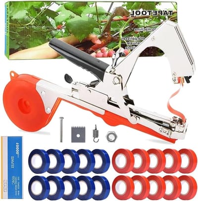 Binding Machine voor Tuinieren met 10.000 Spijkers en 20 Rollen Kleurrijke Tuindraad - Ideaal voor Fruitbomen en Groenten