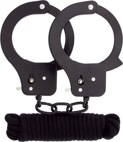 BondX metalen  en liefdes touw (3m) - handboeien