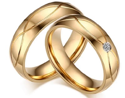 Jonline Prachtige Ringen voor hem en haar | Trouwringen |Relatieringen|Vriendschapsringen Goud Kleur