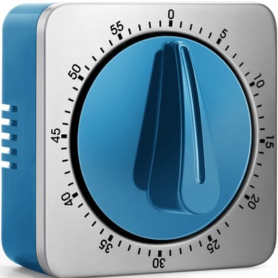 Keukentimers om te koken, chef-kok kooktimer klok met luid alarm, 100% mechanische bureautimer - geen batterijen nodig - Magnetische achterkant, prachtige roestvrijstalen behuizing - Aftelherinnering