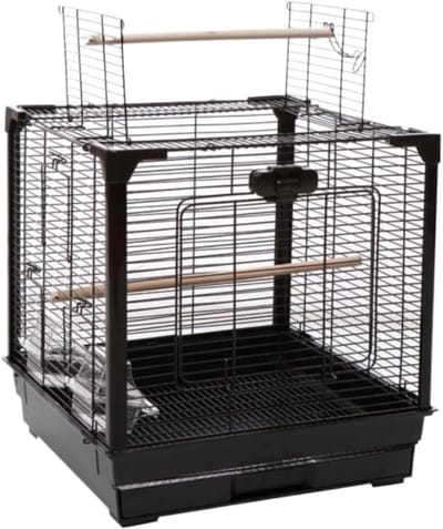 Vogelkooi Papegaaienkooi - Vogelhuisje Parkietenkooi - Vogels Huisvesten - Verwijderbare Lade - 6000 Gram - Zwart