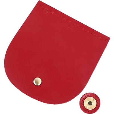 Schoudertas Flap Cover Microfiber Leer DIY Handgenaaid Magnetische Drukknoop Flap Cover Vervanging voor Schoudertas Handtas rood