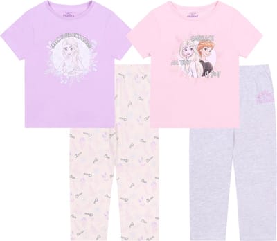 2x Paars-grijze meisjespyjama -Elsa en Anna, Frozen DISNEY