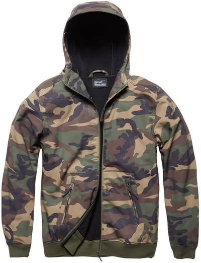 Vintage Industries Funktion-jas Ashore Softshell Jacket Woodland Camo