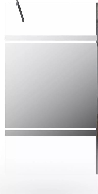 Vente-unique Italiaanse douchewand mat zwart met spiegeleffect - 120 x 200 cm - ZENADO