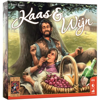 999 Games - Kaas & Wijn - Uitdagend tweespelersspel - Vervolg op het populaire Brood & Bier!