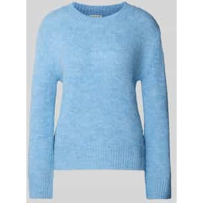Tom Tailor - Gebreide trui met wol - Maat S - light fjord blue melange