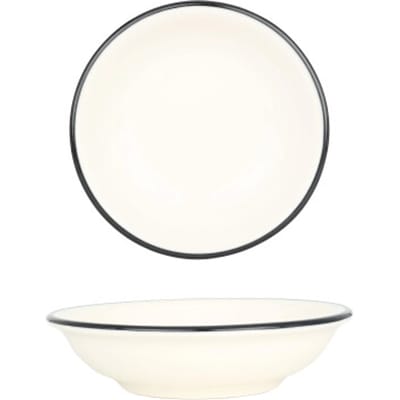 Bonna Serveerschaal - Linea Black - Porselein - 20 cm (500cc) - set van 2