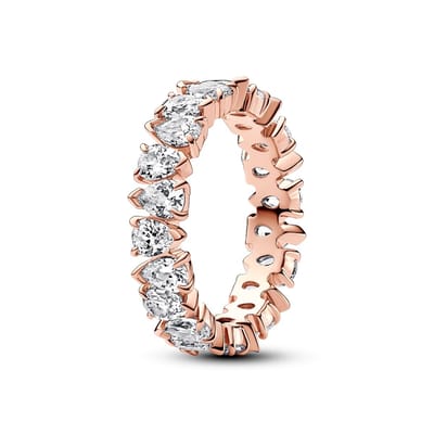 Pandora Ring Volledig Peervorm Rosé 183021C01-56