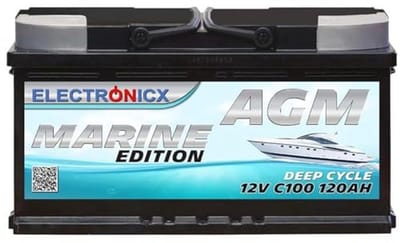 AGM Accu 120Ah 12V – Onderhoudsvrije Accu voor Camper, Boot, Caravan en Off-Grid Toepassingen