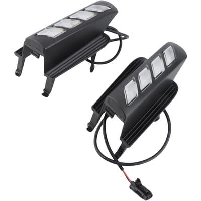 2 feux de jour bicolores IP67 antibrouillard compatibles avec Prado 120 FJ120 LC120 03-09 black