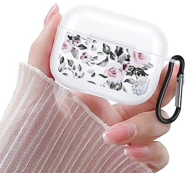 Schattige Bloemen Airpods Pro 2 Hoes – TPU Shockproof Case met Sleutelhanger