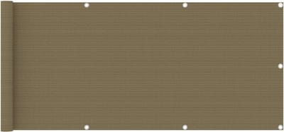 vidaXL - Balkonscherm - 75x400 - cm - HDPE - taupe