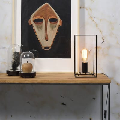 it's about RoMi Tafellamp Antwerp - Zwart - 15x15x30cm - Modern