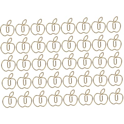 40 stuks paperclip gouden appelvorm creativiteit persoonlijkheid groot formaat knutselpaperclip voor thuis beige