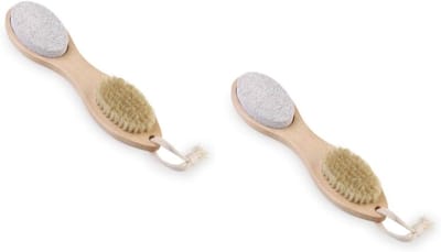 Voetpumice Steen Borstel - Voet Scrub Voetvijl - Dode Huid Verwijderen - 4-in-1 Functie - 20 x 5 cm