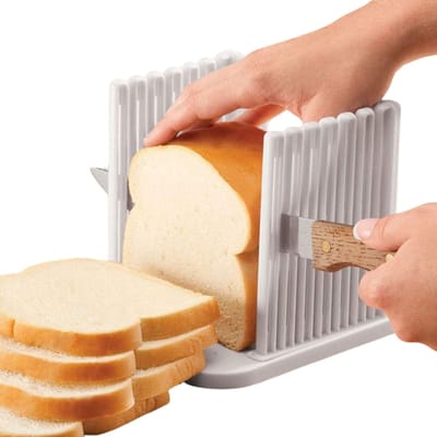 HEZIVO® Broodsnijder Hulmiddel - Broodsnijmachine Handmatig - Brood Snijden - Opvouwbaar en Verstelbaar
