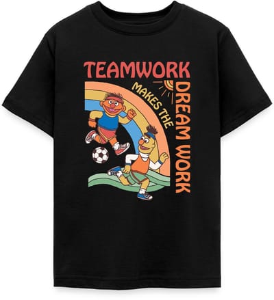 Sesamstraat Ernie En Bert Teamwork T-Shirt Tiener