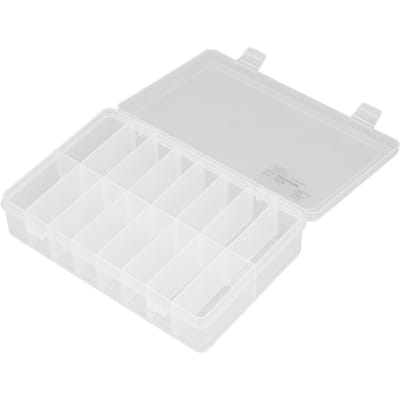 16 Vakken Onderdelen Doos Transparant 16 Vakken PP Plastic Sieraden Organizer Container Opbergdoos white