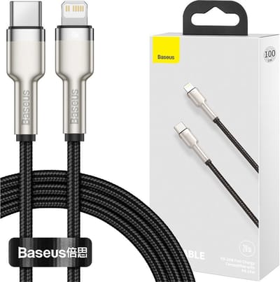 Baseus USB-C cable for Lightning Cafule PD 20W 1m (black)