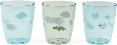 Done by Deer Happy Clouds Kinderglas - 3 Stuks - Green