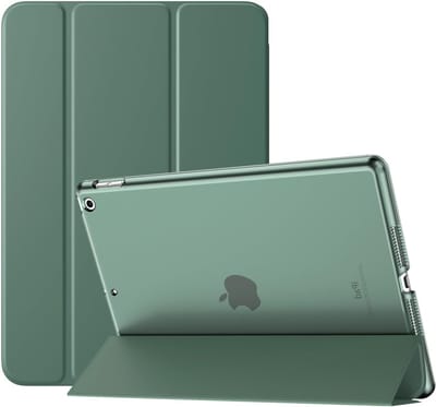 Ultra Dunne Beschermcase voor iPad 9e, 8e en 7e Generatie - Slimme Cover met Auto-Slaapfunctie, Geschikt voor 10.2 Inch iPads, Morandi Groen
