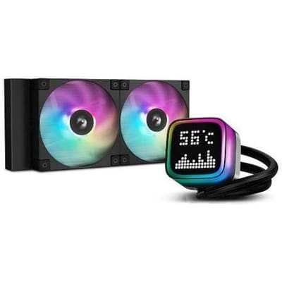 DeepCool LP240 - Vloeistofkoelsysteem processor Afmeting radiator: 240mm - voor Intel LGA: 1851, 1700, 1200, 115x - AMD AM5, AM4 - 2x 120mm FDB ARGB Fans - 4-pins - zwart