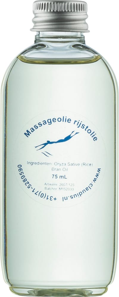 Rijstolie 75 ml met aluminium dop - 100% natuurlijk en koud geperst - goed voor huid, haar en lichaam