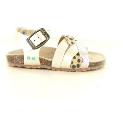 BunniesJR Becky Beach Meisjes Platte Sandalen - Goud - Imitatieleer - Gesp