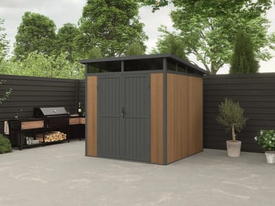 Blokhut Composiet Westwood Terra Teak 215 x 215 cm