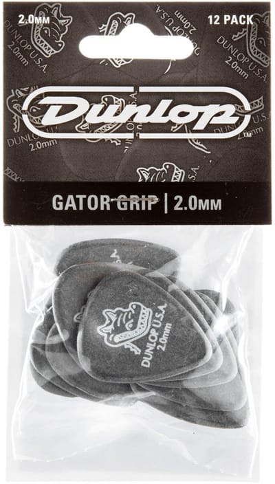 Dunlop 417P200 Gator Grip Plectrum 2.00mm 12-Pack - Plectra, zakje met 12 stuks
