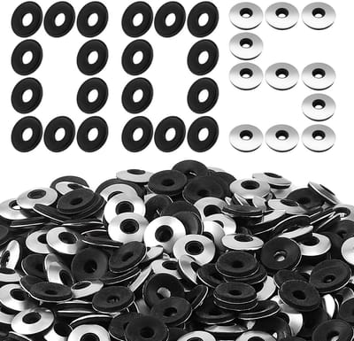 Afdichtringen Set - EPDM Ringen - Dakbedekking Afdichten - Roestvrij Staal EPDM - M55 x 19 mm - Zwart