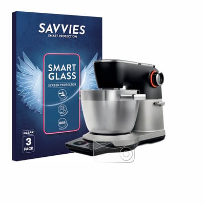 3 Stuks Savvies Screenprotector - geschikt voor Bosch MUMS8Z - beschermfolie glas transparant